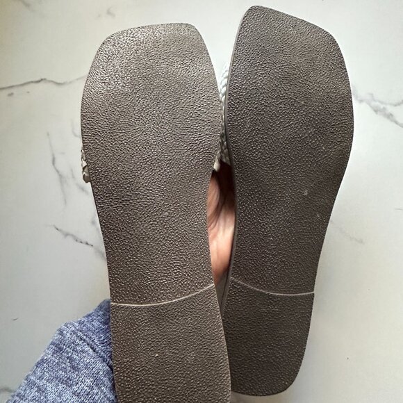 Beach by Matisse Isle Slide White Brown Sandal Sz 10 - Picture 5 of 6